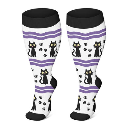Chaussettes de compression grande taille série Halloween Ghost - Blanc - 4XL - image 16