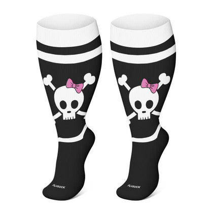Chaussettes de compression grande taille série Halloween Ghost - Noir-A - 4XL - image 19
