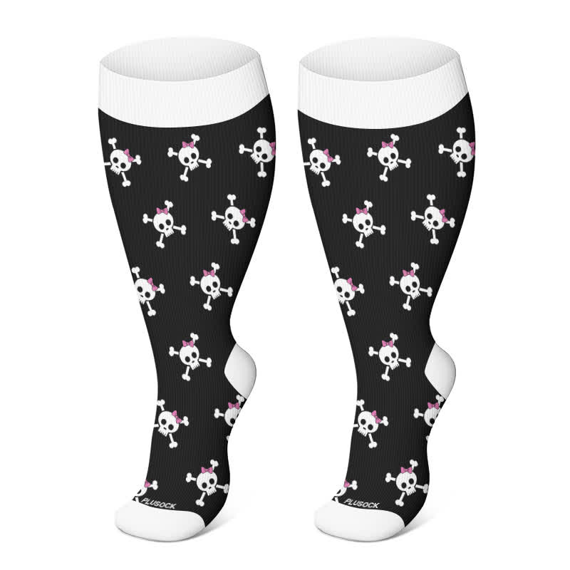 Chaussettes de compression grande taille série Halloween Ghost - Noir-B - 4XL - image 20