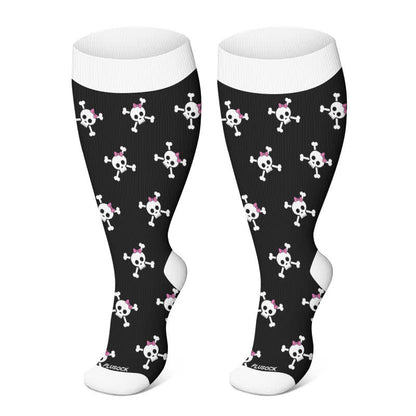 Chaussettes de compression grande taille série Halloween Ghost - Noir-B - 4XL - image 20