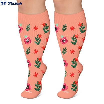 Chaussettes de compression fleuries grande taille pour la plage - image 6