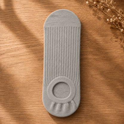 Chaussettes invisibles côtelées et respirantes (4 paires) - Gris - EU36-40(US3-7) - image 9