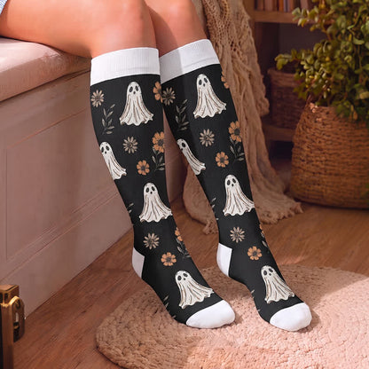 Chaussettes de compression grandes tailles « Contes d'automne fantomatiques » - image 3