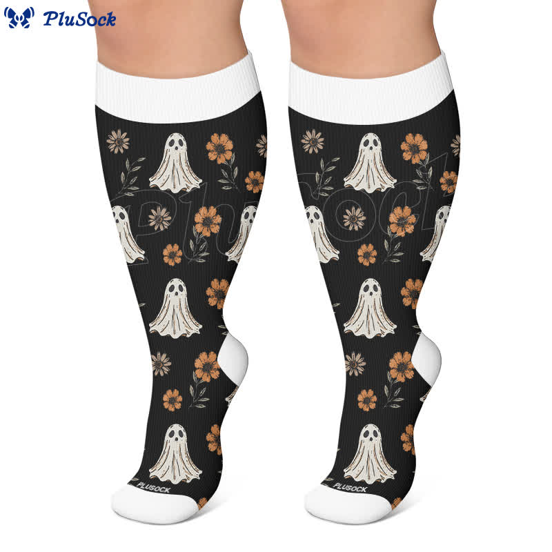 Chaussettes de compression grandes tailles « Contes d'automne fantomatiques » - image 6