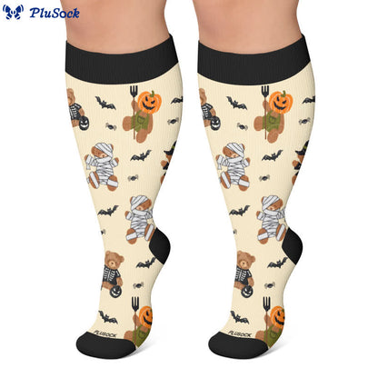 Chaussettes de compression grandes tailles « Contes d'automne fantomatiques » - image 5