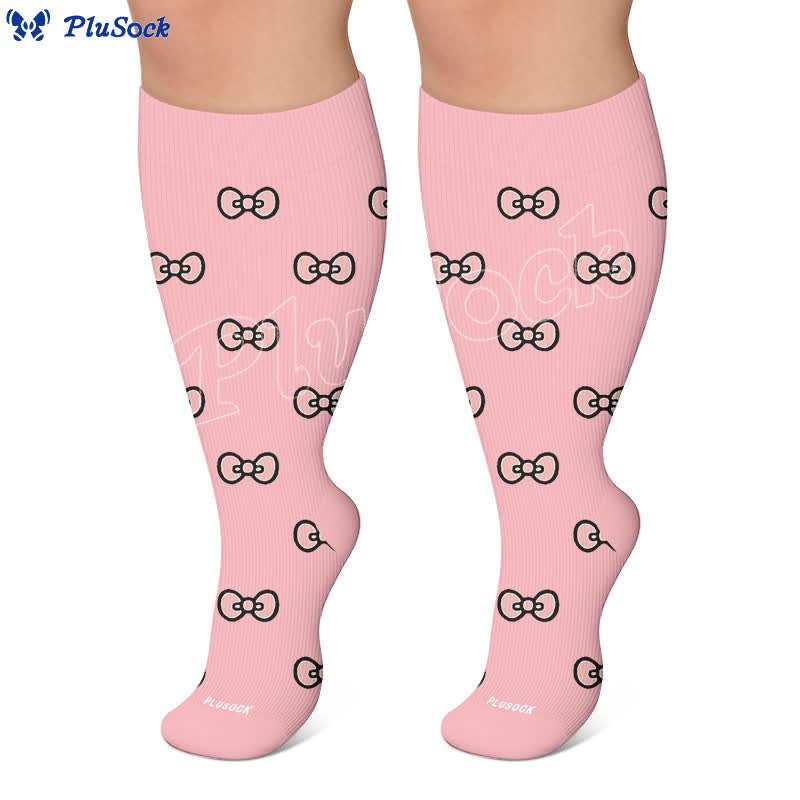 Chaussettes de compression à nœud cerise grande taille - image 8