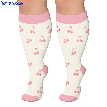 Chaussettes de compression à nœud cerise grande taille - image 10