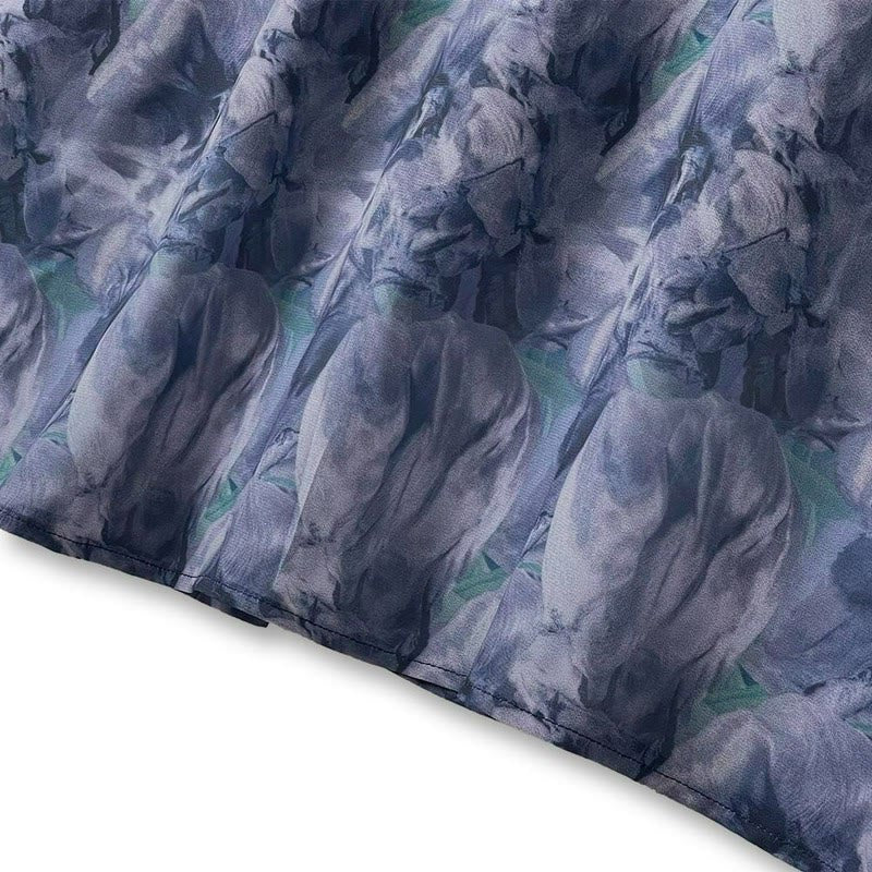 Robe maxi décontractée à volants effet marbre - image 1