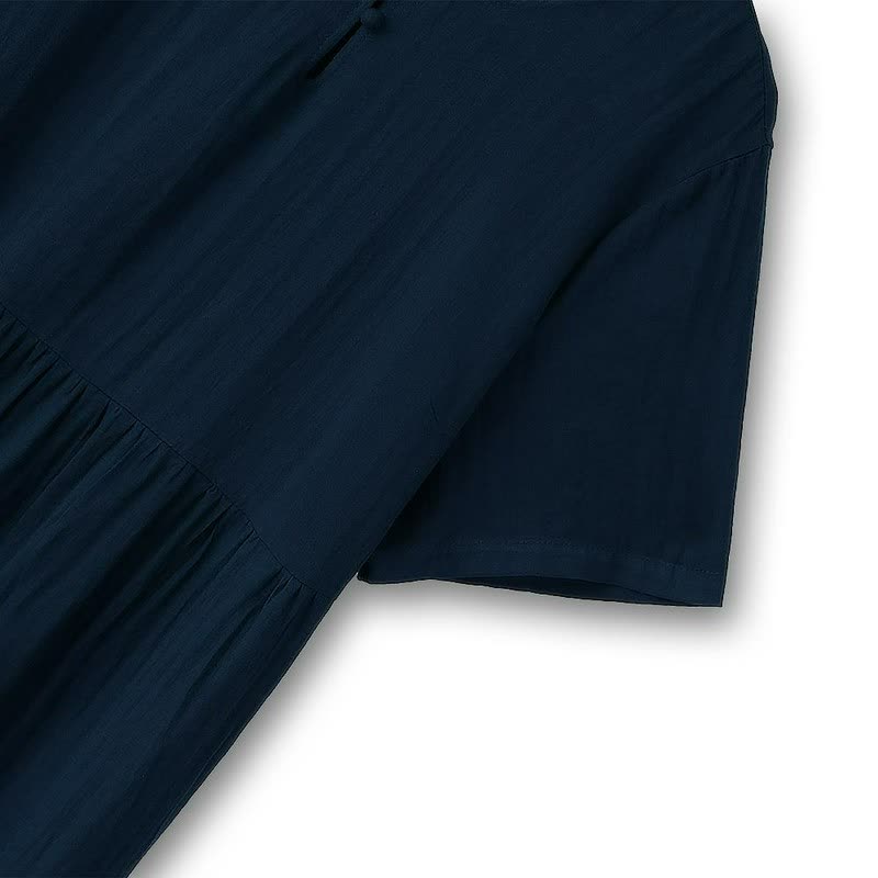 Robe midi fluide à col boutonné - image 5