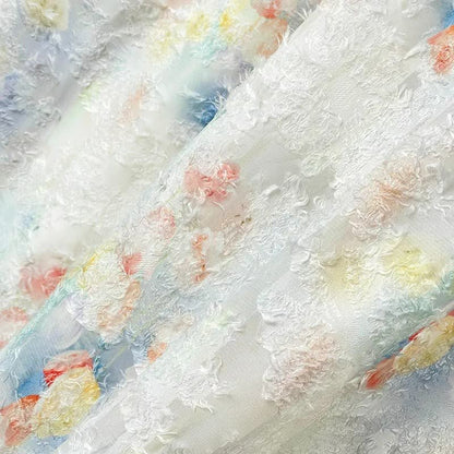 Robe maxi romantique à fleurs jacquard - image 3
