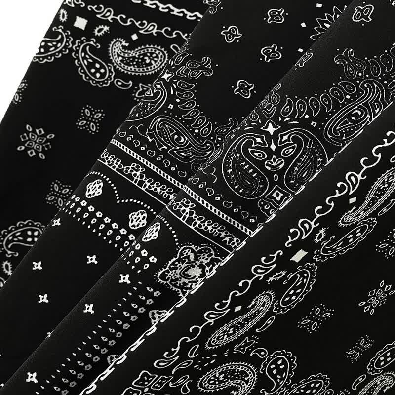 Robe maxi à volants imprimée bandana - image 1