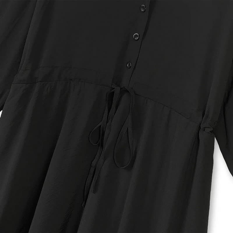 Robe midi décontractée à cordon de serrage - image 3