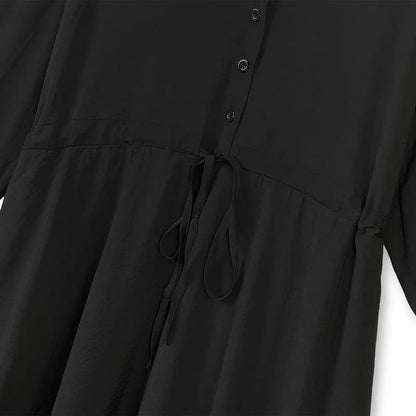 Robe midi décontractée à cordon de serrage - image 3