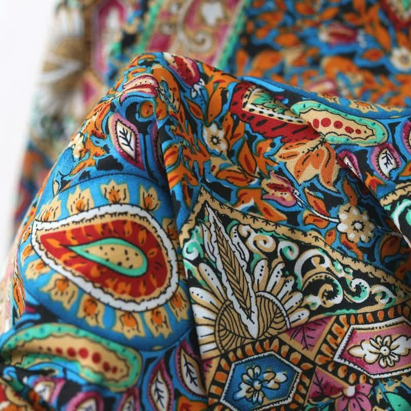 Robe midi bohème à volants - image 2