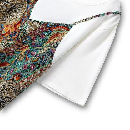Robe midi bohème à volants - image 1
