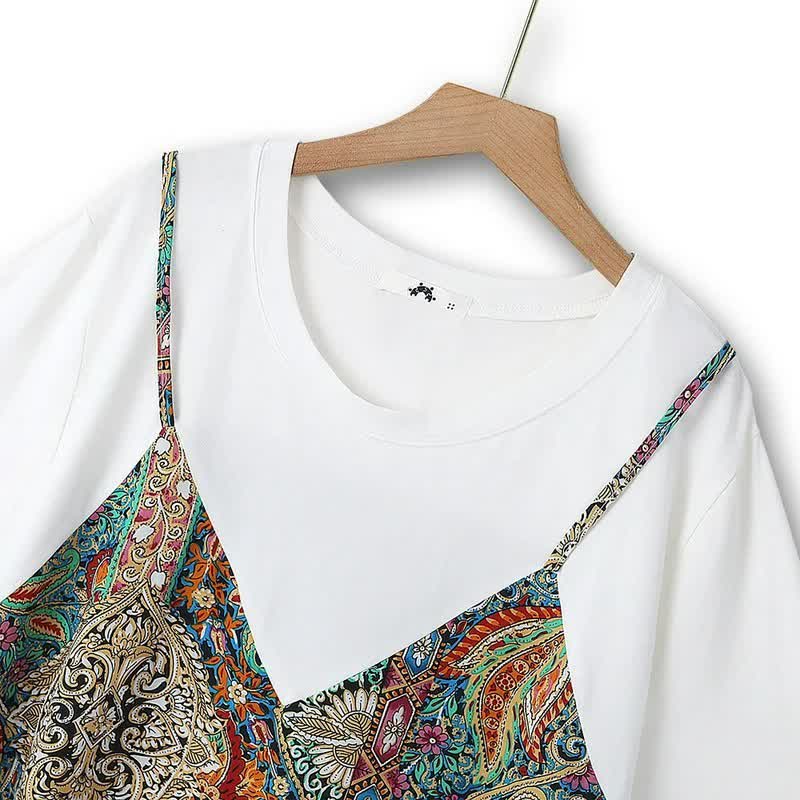 Robe midi bohème à volants - image 3