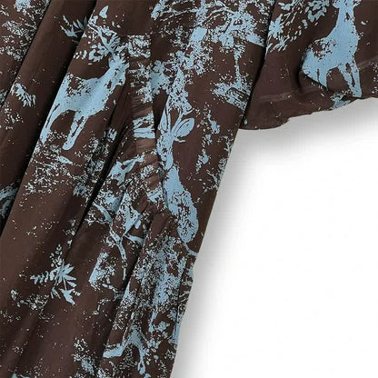 Robe longue fluide imprimée bohème - image 2