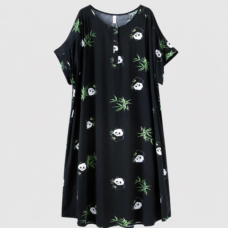 Robe midi Soft Panda Lounge - Noir - 4XL - image 3