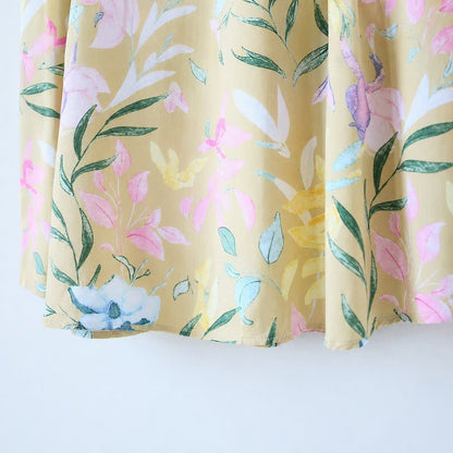 Robe longue en viscose à fleurs pastel - image 4