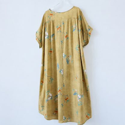 Robe midi vintage à fleurs boutonnée sur le devant - image 8