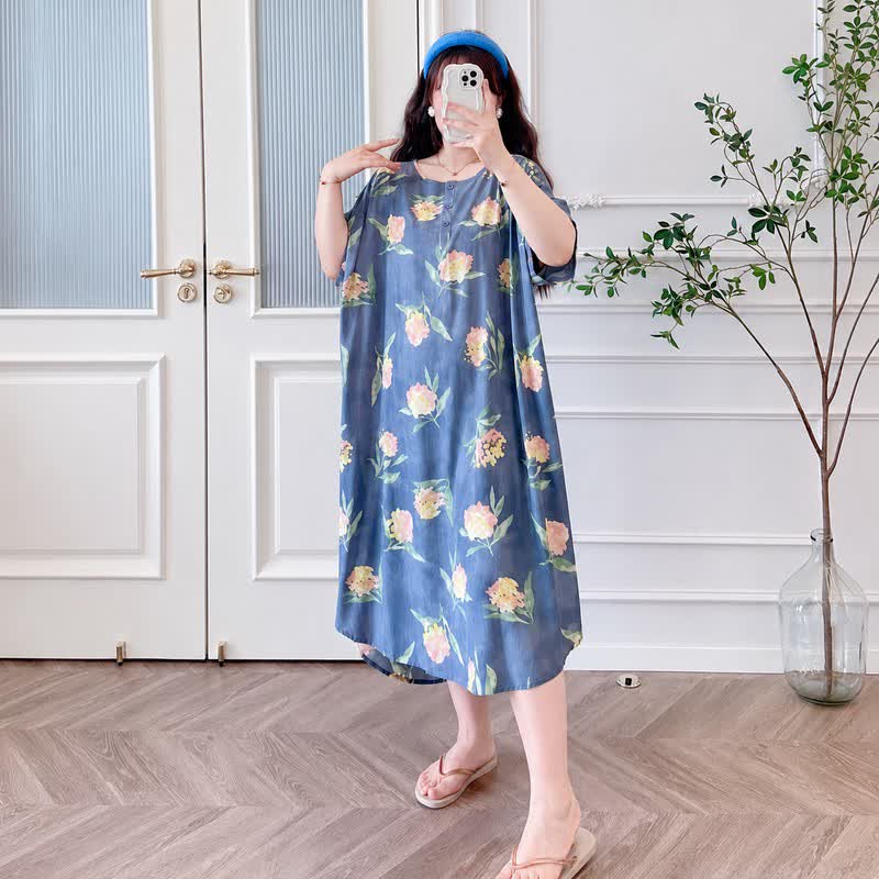 Robe midi décontractée à fleurs - image 2