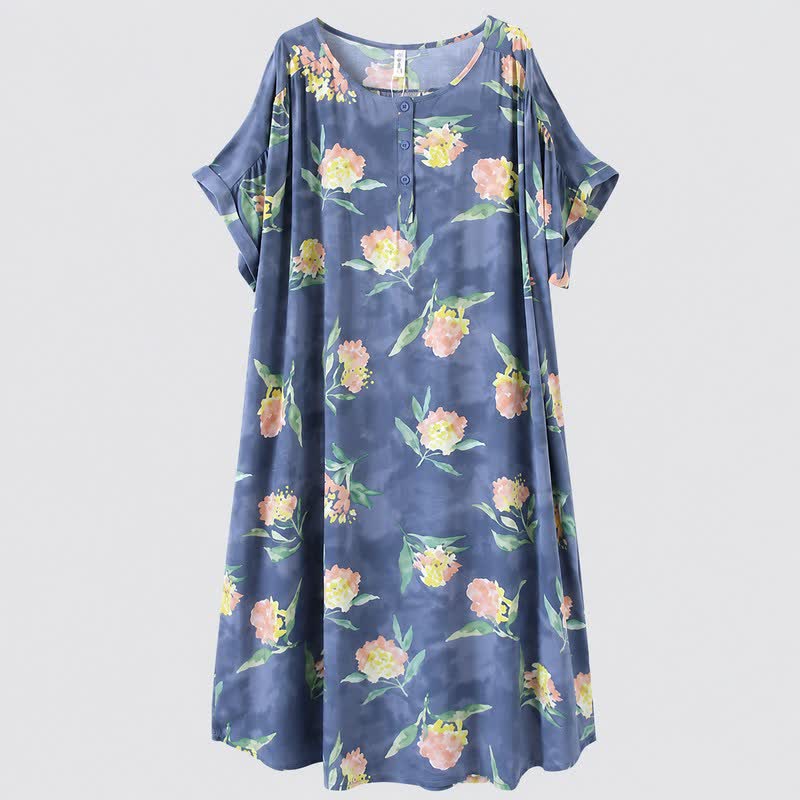 Robe midi décontractée à fleurs - image 5