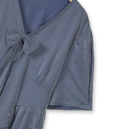 Robe midi décontractée à nœud papillon - image 4