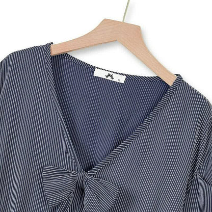 Robe midi décontractée à nœud papillon - image 3