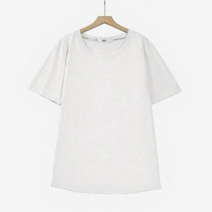 T-shirt essentiel à col rond en coton stretch - Blanc - 6XL - image 2