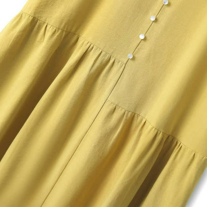 Robe midi décontractée à boutons nacrés - image 2
