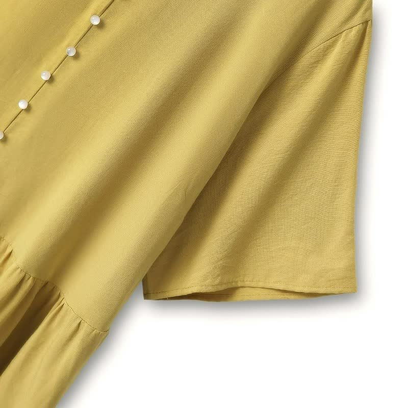 Robe midi décontractée à boutons nacrés - image 4