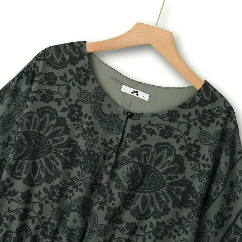Robe midi vintage à fleurs - image 1