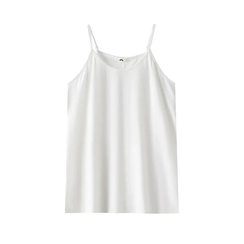 Ensemble trois pièces débardeur en dentelle et jupe midi - Camisole (blanche) - 6XL - image 6