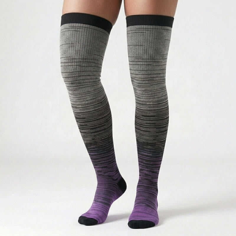 Chaussettes de compression hautes dégradées (3 paires) - image 2