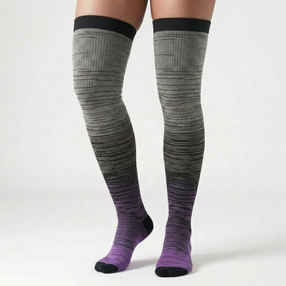 Chaussettes de compression hautes dégradées (3 paires) - image 2