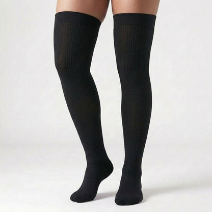 Chaussettes de compression classiques noires (3 paires) - image 1
