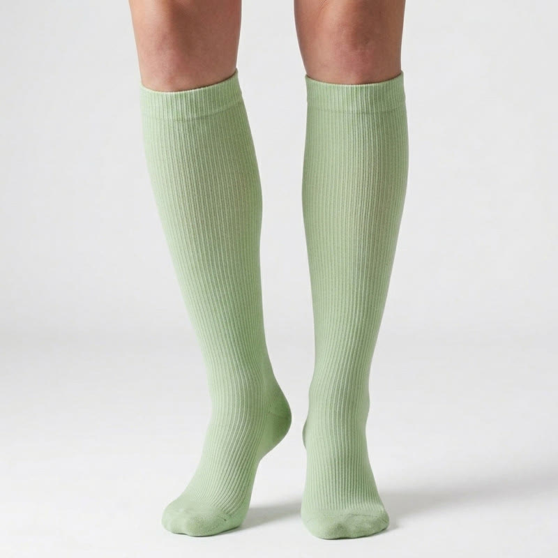 Chaussettes de compression de couleur claire (3 paires) - image 1