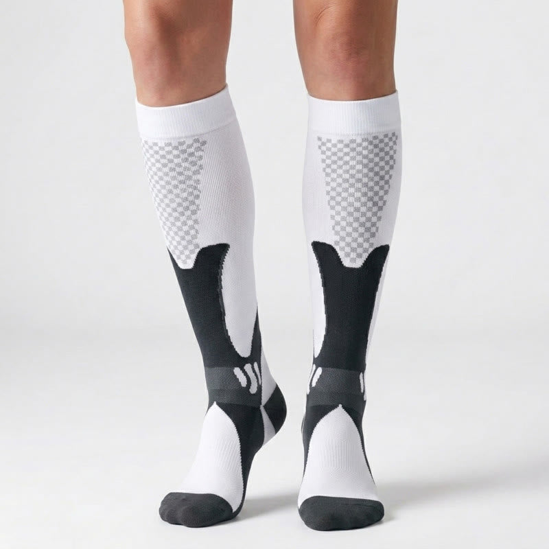 Chaussettes de compression à rayures colorées (3 paires) - image 2