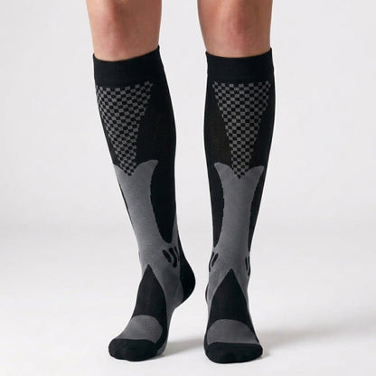 Chaussettes de compression à rayures colorées (3 paires) - image 3