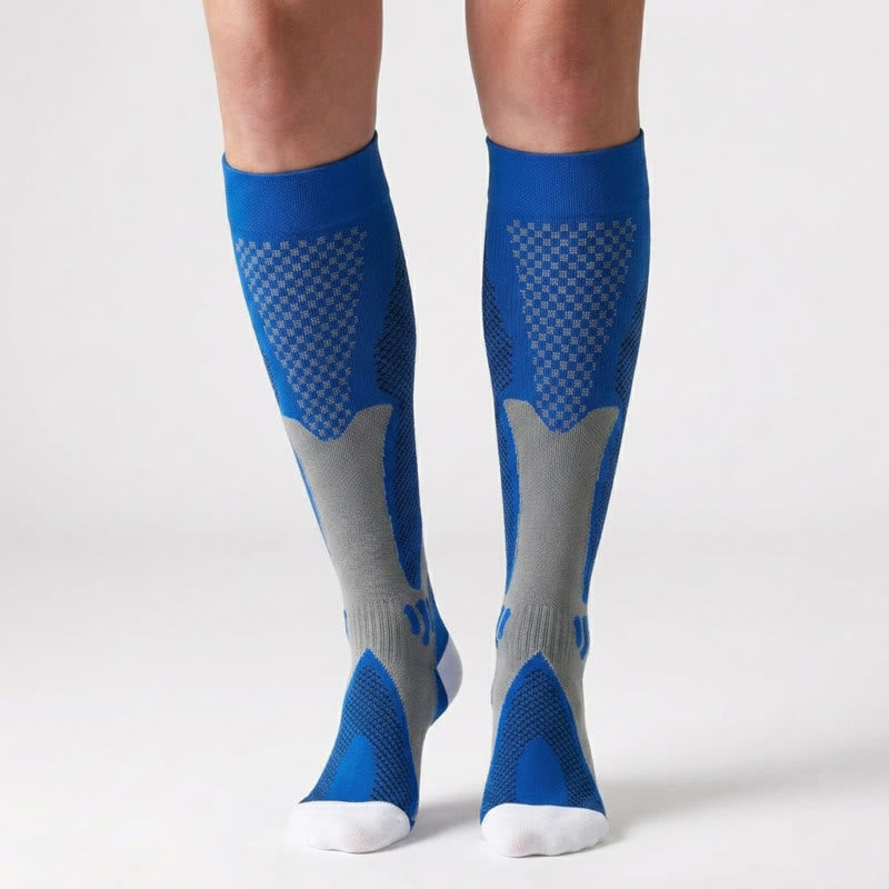 Chaussettes de compression à rayures colorées (3 paires) - image 1