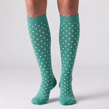 Chaussettes de compression à pois blancs (3 paires) - image 3