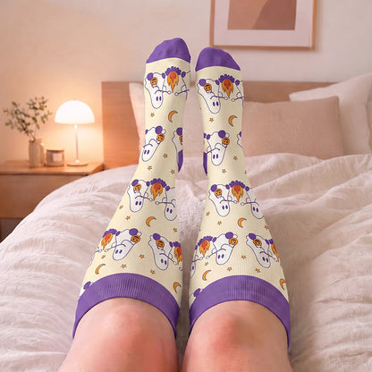 Chaussettes de compression Campfire Ghosts grandes tailles - image 1