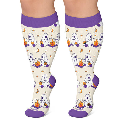 Chaussettes de compression Campfire Ghosts grandes tailles - Violet - 4XL - image 5