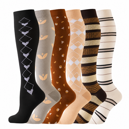 Chaussettes de compression Cocoa Hearts (6 paires) - image 1
