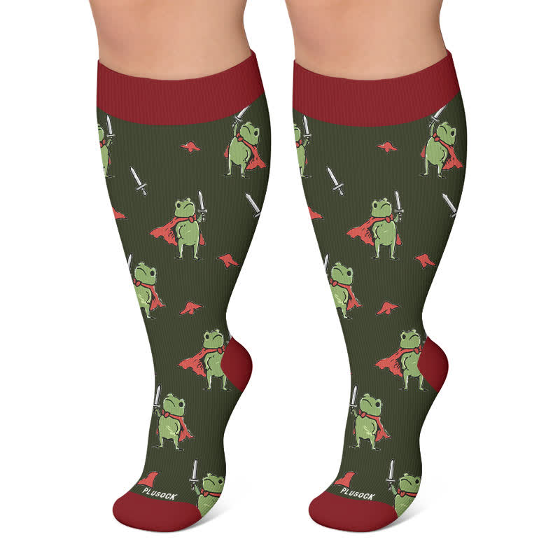 Chaussettes de compression Frog Garden en maille grande taille - Vert foncé - 4XL - image 5