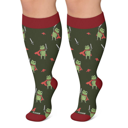 Chaussettes de compression Frog Garden en maille grande taille - Vert foncé - 4XL - image 5