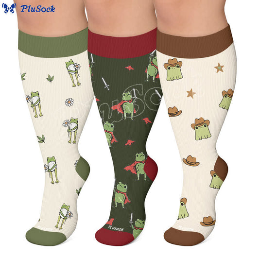 Chaussettes de compression Frog Garden en maille grande taille - image 0