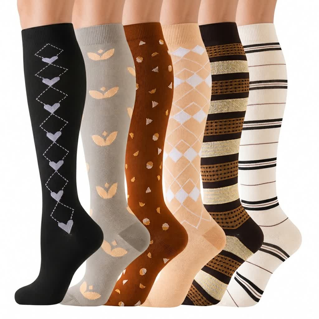 Chaussettes de compression Cocoa Hearts (6 paires) - image 0