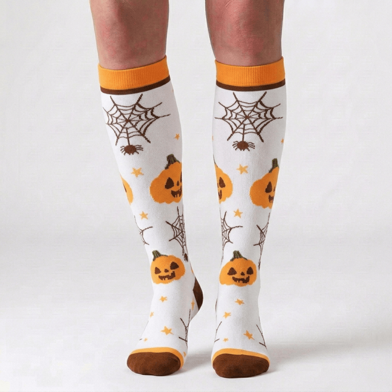 Chaussettes de compression amusantes pour Halloween (6 paires) - image 1