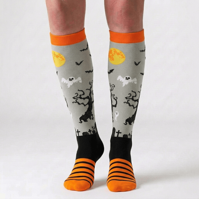 Chaussettes de compression amusantes pour Halloween (6 paires) - image 3